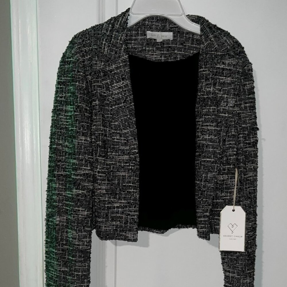 NWT - Ladies Grey and Black Blazer
